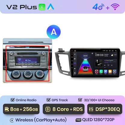Junsun V1pro AI Voice 2 din Android Auto Radio para Toyota RAV4 RAV 4 2012 - 2018 Carplay 4G coche Multimedia GPS 2din autoradio 