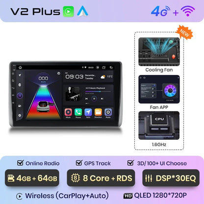 Junsun CarPlay inalámbrico Android Auto Radio para Nissan Sentra Almera 2000 2001-2006 Sistemas inteligentes para coche RDS BT WiFi 2 DIN 