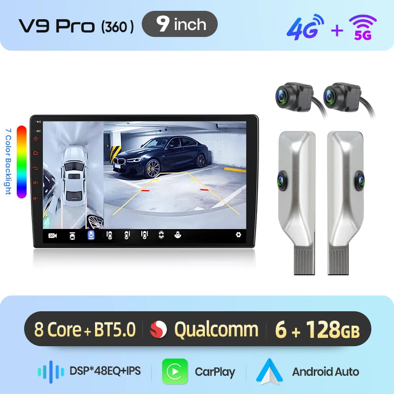 Junsun Wireless CarPlay Car Radio For Peugeot 407 SW CC 2004 2005 2006-2008 Android Multimedia