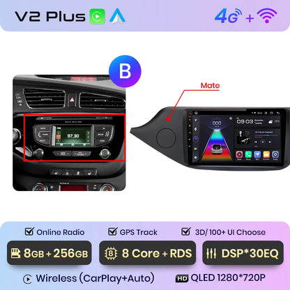 Junsun V1pro AI Voice 2 DIN Android Auto Radio para KIA CEED JD Cee'd 2012-2018 Carplay Car Multimedia GPS 2 DIN autorradio 