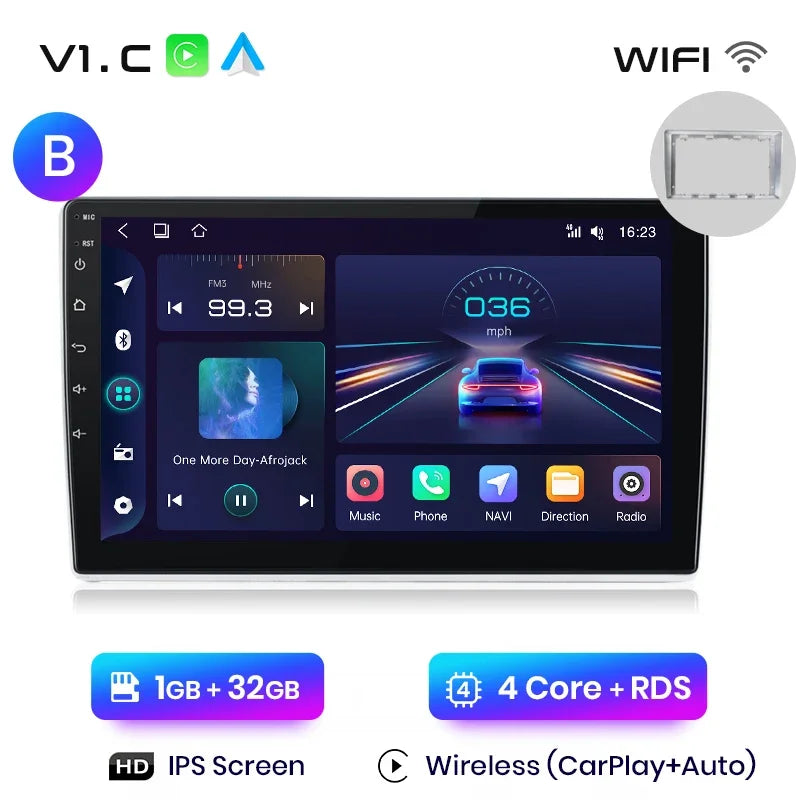 Radio multimedia Junsun con CarPlay inalámbrico y Android para coche, sistema inteligente GPS para VW Passat B5 B6 (2004-2010) 