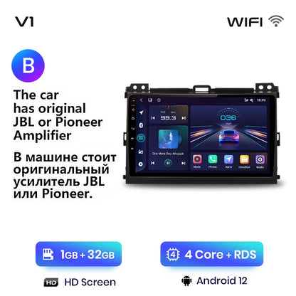 Junsun V1 Wireless CarPlay Android Auto Radio For Toyota Land Cruiser Prado 120 2004 - 2009 4G Car Multimedia GPS 2din autoradio