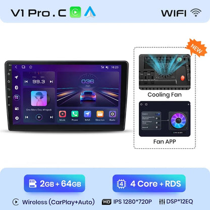 Junsun CarPlay inalámbrico Android Auto Radio para Hyundai I40 2012 2013 2014 2015 2016 Sistemas inteligentes para coche RDS BT WiFi 2 DIN 