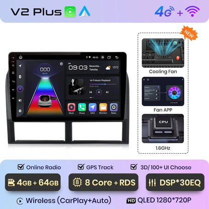 Reproductor multimedia Junsun CarPlay para Jeep Grand Cherokee II WJ 1998-2004 con Android Auto, GPS y radio de 2 DIN. 