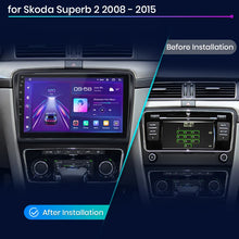 Radio Junsun V1 Plus para Skoda Superb 2 (2008-2015), inalámbrica, CarPlay, Android Auto, sistema inteligente, 2 DIN, DVD. 