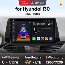 Load image into Gallery viewer, Junsun Wireless CarPlay Android Auto Radio For Hyundai i30 2017 2018 Car Intelligent Systems RDS BT WiFi 2 din
