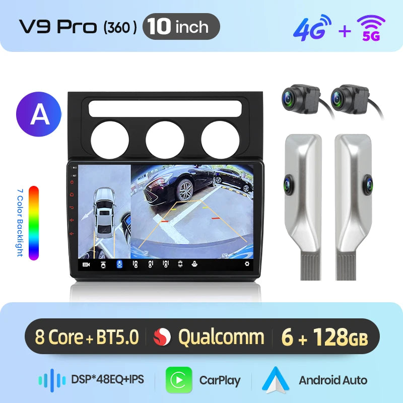 Junsun Wireless CarPlay Car Radio For Volkswagen Touran 1 2003 - 2010 Android Multimedia
