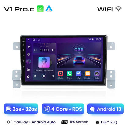 Radio Junsun para Suzuki Grand Vitara 3 (2005-2015), inalámbrica, CarPlay, Android Auto, sistema inteligente, 2 DIN, DVD. 