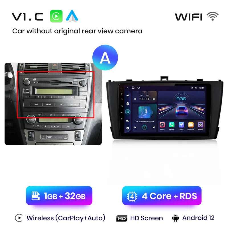 Junsun V1pro AI Voice 2 din Android Auto Radio For Toyota Avensis T27 2008-2015 Carplay 4G Car Multimedia GPS 2din autoradio