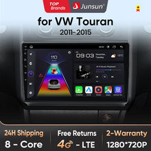 Load image into Gallery viewer, Junsun Wireless CarPlay Android Auto Radio For VOLKSWAGEN TOURAN 2011 2012 2013 -2015 Car Intelligent Systems RDS BT WiFi 2 din
