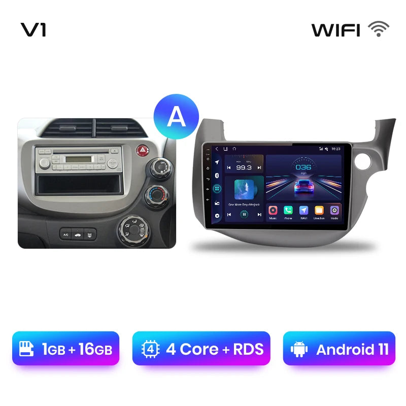 Junsun V1pro Android 10 AI Stimme 4G Carplay RDS Auto Radio Multimedia GPS Für HONDA FIT JAZZ 2007-2013 2din autoradio bluetooth 