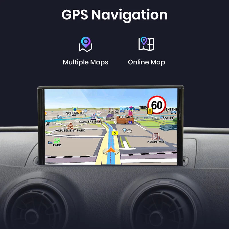 Junsun Wireless Carplay Android Auto Module Box Interface for Audi A3 A4 A5 8V Q2 8P 2014 2015 2016-2018 Mirror Link AirPlay