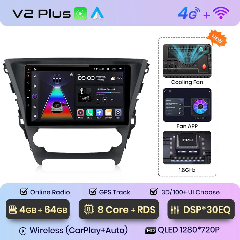 Junsun V1pro AI Voice Android Auto Radio para Toyota Avensis 2018-2020 Carplay 4G Car Multimedia GPS 2DIN Autoradio 