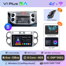 Load image into Gallery viewer, Junsun V1pro AI Voice 2 din Android Auto Radio For VW Volkswagen Tiguan 1 NF 2006-2016 Carplay Car Multimedia GPS 2din autoradio
