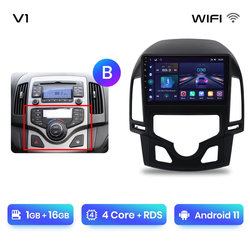 Junsun V1 AI Voice Wireless CarPlay Android Auto Radio For Hyundai I30 2006-2011 4G Car Multimedia GPS 2din autoradio