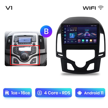 Junsun V1 AI Stimme Drahtlose CarPlay Android Auto Radio Für Hyundai I30 2006-2011 4G Auto Multimedia GPS 2din autoradio 