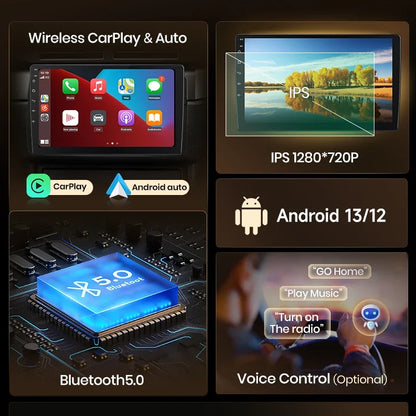Junsun CarPlay inalámbrico Android Auto Radio para VOLKSWAGEN TIGUAN 2010 2011 2012-2017 Sistemas inteligentes para coche RDS BT WiFi 2 DIN 