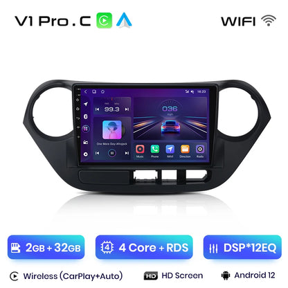 Junsun V1pro AI Voice 2 DIN Android Auto Radio para Hyundai Grand I10 2013-2016 Carplay 4G Car Multimedia GPS 2 DIN Autoradio 
