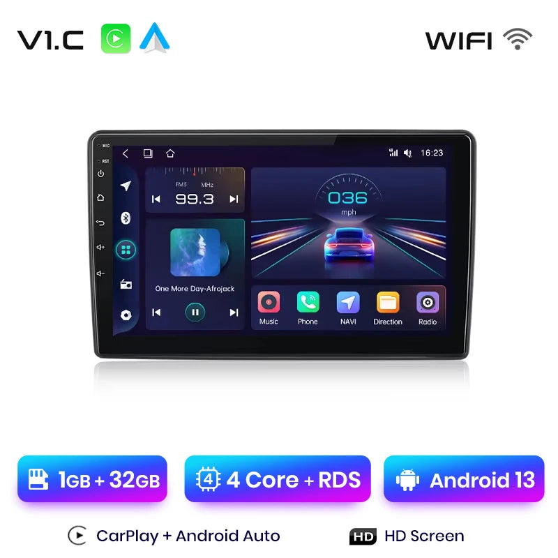 Junsun V1 Plus Autoradio für Citroen C2 C3 2001–2010, kabelloses CarPlay Android Auto, intelligente Autosysteme, keine 2 Din 2Din DVD 