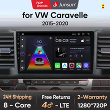 Junsun V1 AI Voice - Radio inalámbrica CarPlay Android para Volkswagen Caravelle 2015-2020, 4G, GPS, 2DIN 