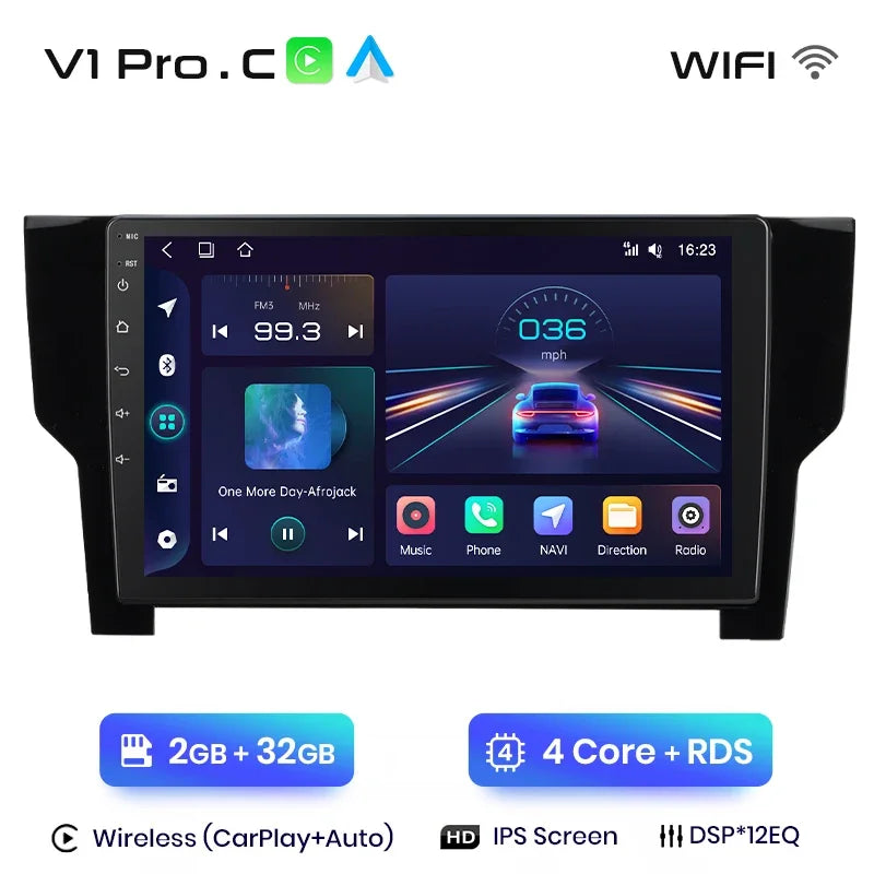 Junsun CarPlay inalámbrico Android Auto Radio para VOLKSWAGEN PASSAT 2019 Sistemas inteligentes para coche RDS BT WiFi 2 DIN 