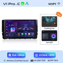 Load image into Gallery viewer, Junsun Wireless CarPlay Android Auto Radio For VW VILORAN SAGITAR TAYRON T-ROC 2021 Car Intelligent Systems RDS BT WiFi 2 din
