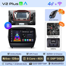 Cargar imagen en el visor de la galería, Radio Junsun para Hyundai Tucson 2 ix35 2009-2015 con CarPlay inalámbrico, Android Auto, sistema inteligente para coche, 2 DIN, DVD. 

