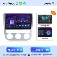 Load image into Gallery viewer, Junsun Wireless CarPlay Android Auto Radio For VOLKSWAGEN SCIROCCO 2009 2010-2014 Car Intelligent Systems RDS BT WiFi 2 din

