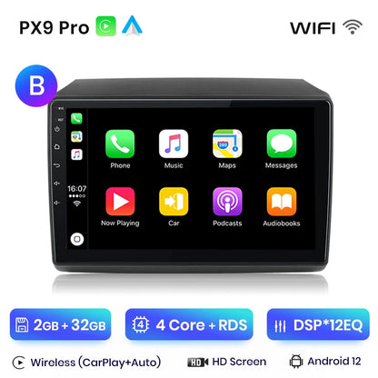 Radio con Android Auto y CarPlay inalámbrico AWESAFE para Fiat Ducato, Peugeot Boxer 2, Citroën Jumper 2 (2006-2023) 