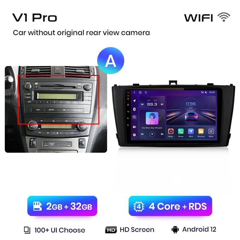 Junsun V1pro AI Voice 2 din Android Auto Radio For Toyota Avensis T27 2008-2015 Carplay 4G Car Multimedia GPS 2din autoradio
