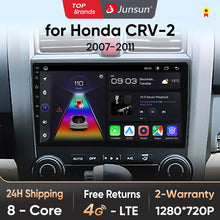 Radio de coche Junsun V1 con CarPlay inalámbrico y Android Auto para Honda CR-V 3 RE CRV 2007-2011, GPS, sistemas inteligentes para coche, autorradio inteligente.