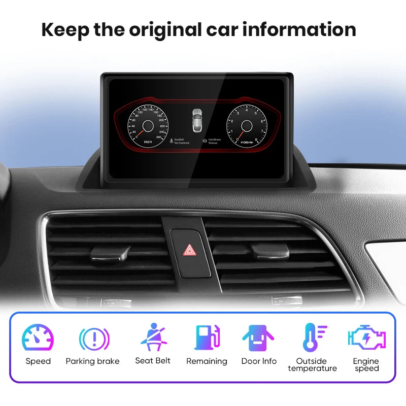 Junsun 8 inch CarPlay For Apple Car Radio Multimedia For Audi Q3 2012-2018 4G LTE WIFI Bluetooth Wireless Android Auto Stereo