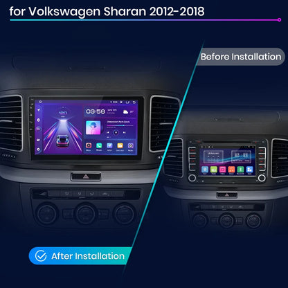 Radio Junsun V1plus con Android y voz IA para Volkswagen Sharan (2012, 2013, 2014-2018), Carplay 4G, GPS, 2DIN 