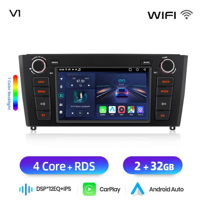 Junsun Wireless CarPlay Car Radio For BMW 1 Series E81 E82 E87 E88 2004 2005-2012  Android Multimedia