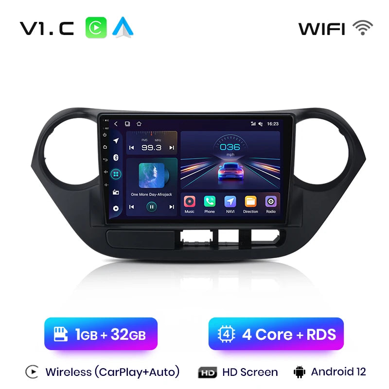 Junsun V1pro AI Voice 2 DIN Android Auto Radio para Hyundai Grand I10 2013-2016 Carplay 4G Car Multimedia GPS 2 DIN Autoradio 