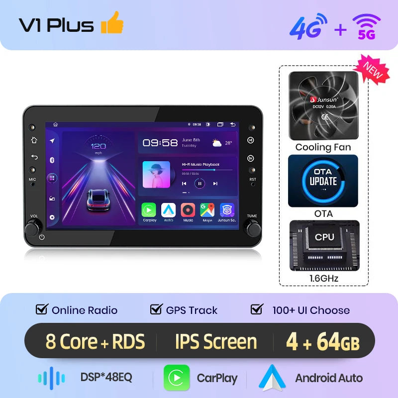 Junsun Wireless CarPlay Car Radio For Alfa Romeo 159 Brera spire Sportwa Android Multimedia