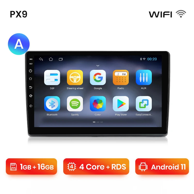 Radio con Android Auto y CarPlay inalámbrico AWESAFE para Fiat Ducato, Peugeot Boxer 2, Citroën Jumper 2 (2006-2023) 