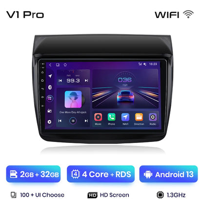 Radio Junsun V1 Plus para Mitsubishi Pajero Sport 2 L200 Triton 2008-2016 con CarPlay inalámbrico, Android Auto, 2 DIN, DVD. 