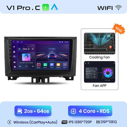 Junsun CarPlay inalámbrico Android Auto Radio para Mercedes-Benz Sprinter VW Crafter 2006 Sistemas inteligentes para coche RDS BT WiFi 2 DIN 