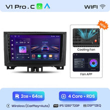 Lade das Bild in den Galerie-Viewer, Junsun Wireless CarPlay Android Autoradio für Mercedes-Benz Sprinter VW Crafter 2006 Auto Intelligente Systeme RDS BT WiFi 2 Din 
