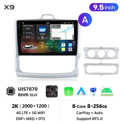 Junsun Wireless CarPlay Car Radio For Ford Focus 2 2004 2005 2006 2007-2011 Android Multimedia
