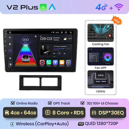 Junsun CarPlay inalámbrico Android Auto Radio para VW SANTANA 2000 BISTA 2003 2004-2011 Sistemas inteligentes para coche RDS BT WiFi 2 DIN 