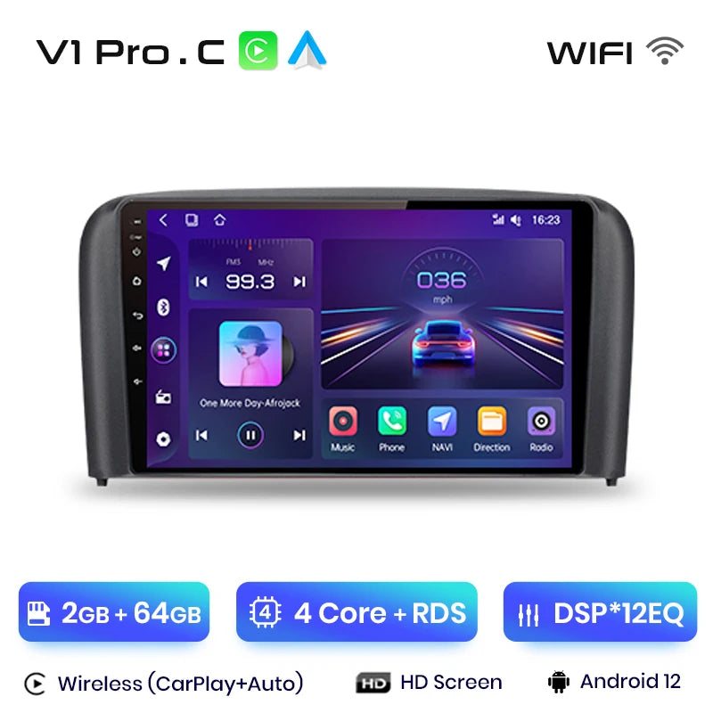 Junsun V1 Pro para Volvo S80 1998-2006 Radio de coche Android Reproductor de vídeo para coche CarPlay Android Auto GPS No 2 din DVD 2 din 