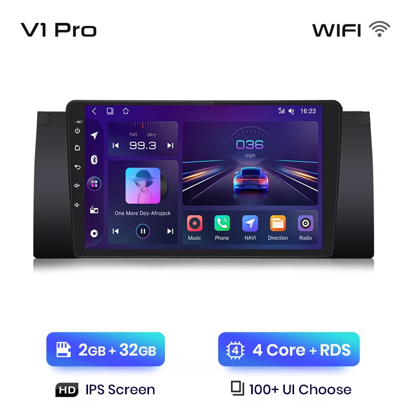 Junsun V1 Plus AI Voice Android Auto Radio para BMW E53 Carplay 4G Car Multimedia GPS 2DIN Autoradio 