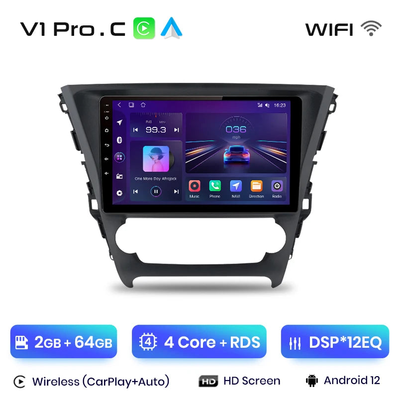 Junsun V1pro AI Voice Android Auto Radio para Toyota Avensis 2018-2020 Carplay 4G Car Multimedia GPS 2DIN Autoradio 