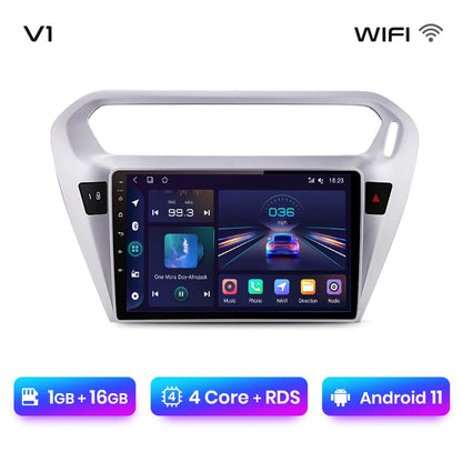 Radio Junsun V1 Plus para Peugeot 301 y Citroën Elysee (2013-2018), inalámbrica, CarPlay, Android Auto, 2 DIN, DVD. 