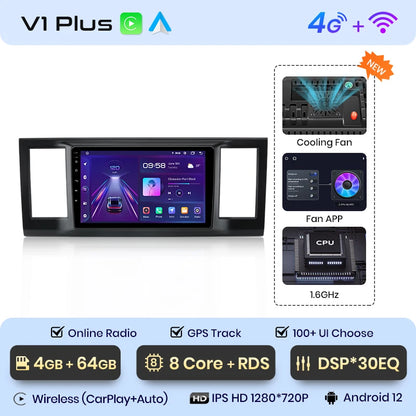 Junsun V1 AI Voice Wireless CarPlay Android Auto Radio For Volkswagen Caravelle 2015-2020 4G Car Multimedia GPS 2din autoradio