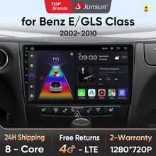 Load image into Gallery viewer, Junsun V1 Wireless CarPlay Android Auto Radio For Mercedes Benz E class W211 E300 2002-2010 4G Car Multimedia GPS 2din autoradio
