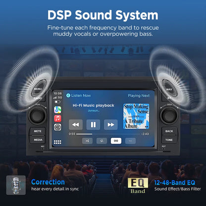 Junsun Wireless CarPlay Car Radio for Ford Focus Mondeo Fiesta Transit Kuga C-Max S-Max Galaxy Android Multimedia