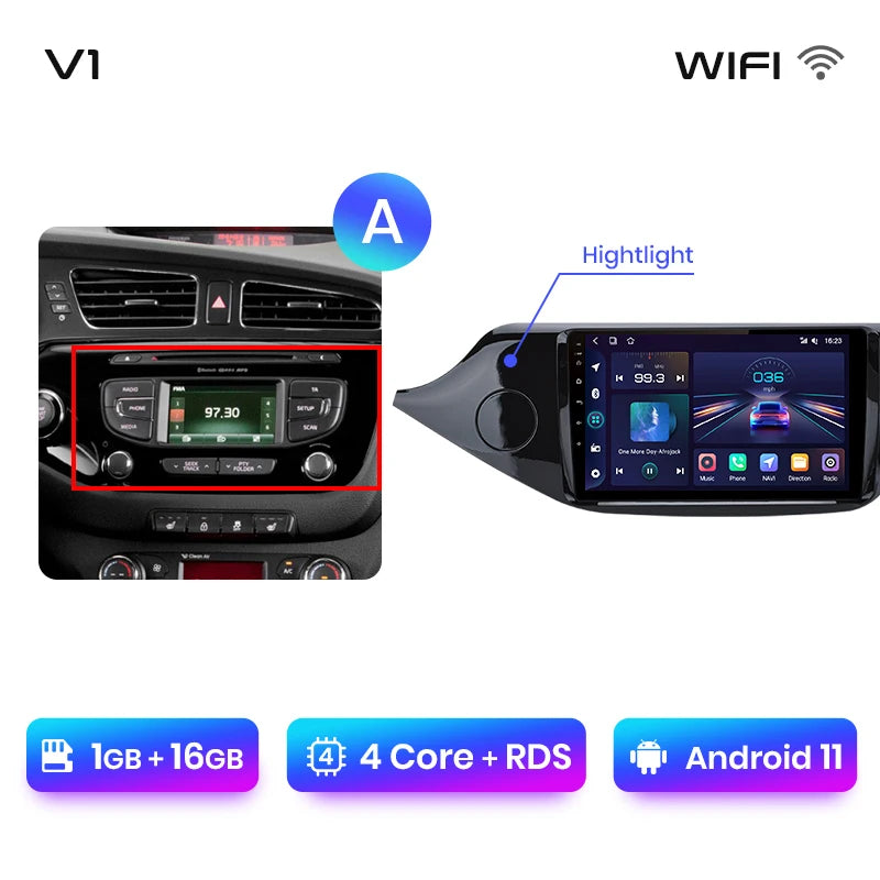 Junsun V1pro AI Voice 2 din Android Auto Radio For KIA CEED JD Cee'd 2012-2018 Carplay Car Multimedia GPS 2din autoradio